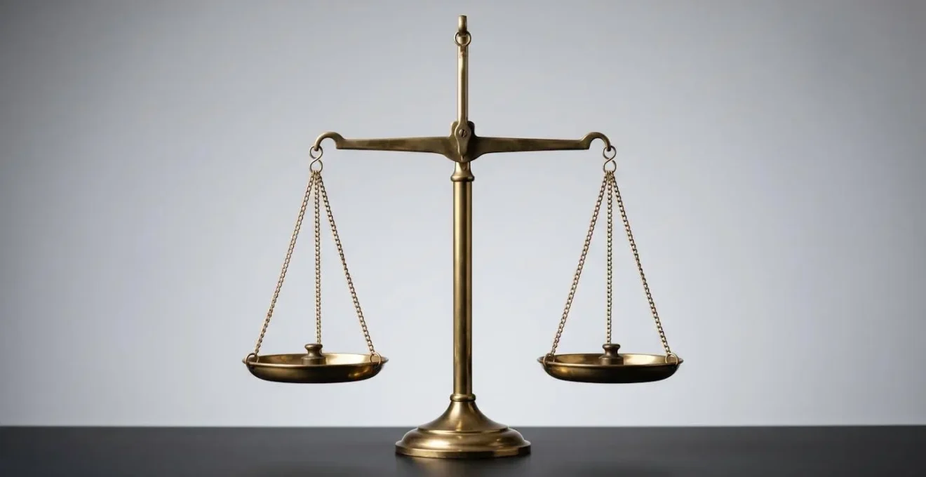 Balance de justice symbolisant l'équilibre et la neutralité dans l'administration publique