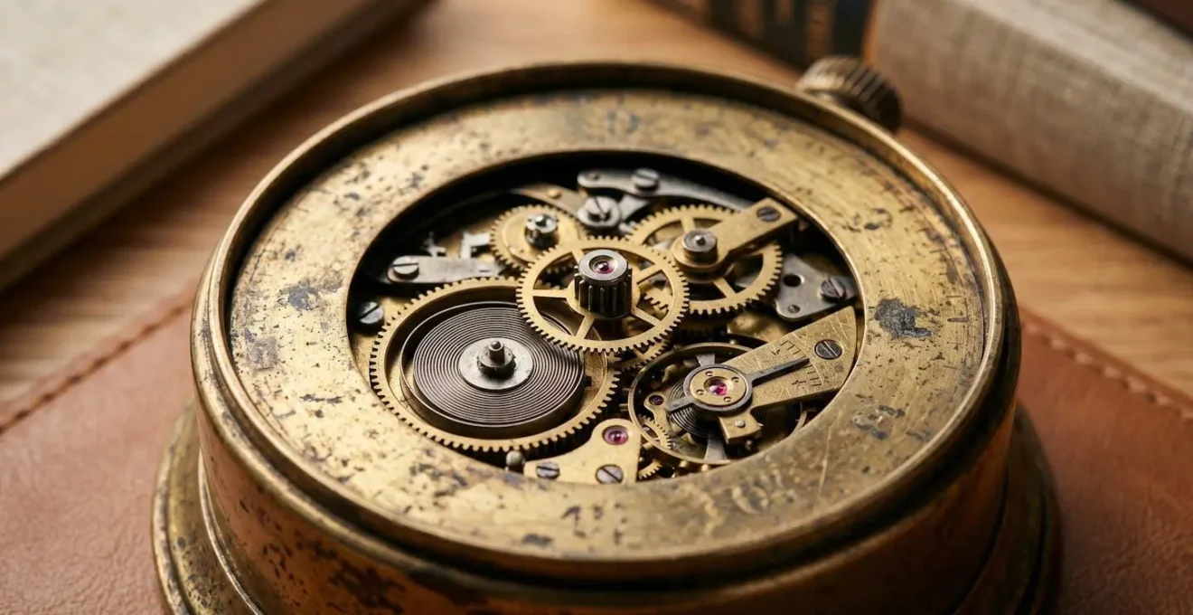 Bureau d'étude organisé avec chronomètre vintage symbolisant la gestion du temps
