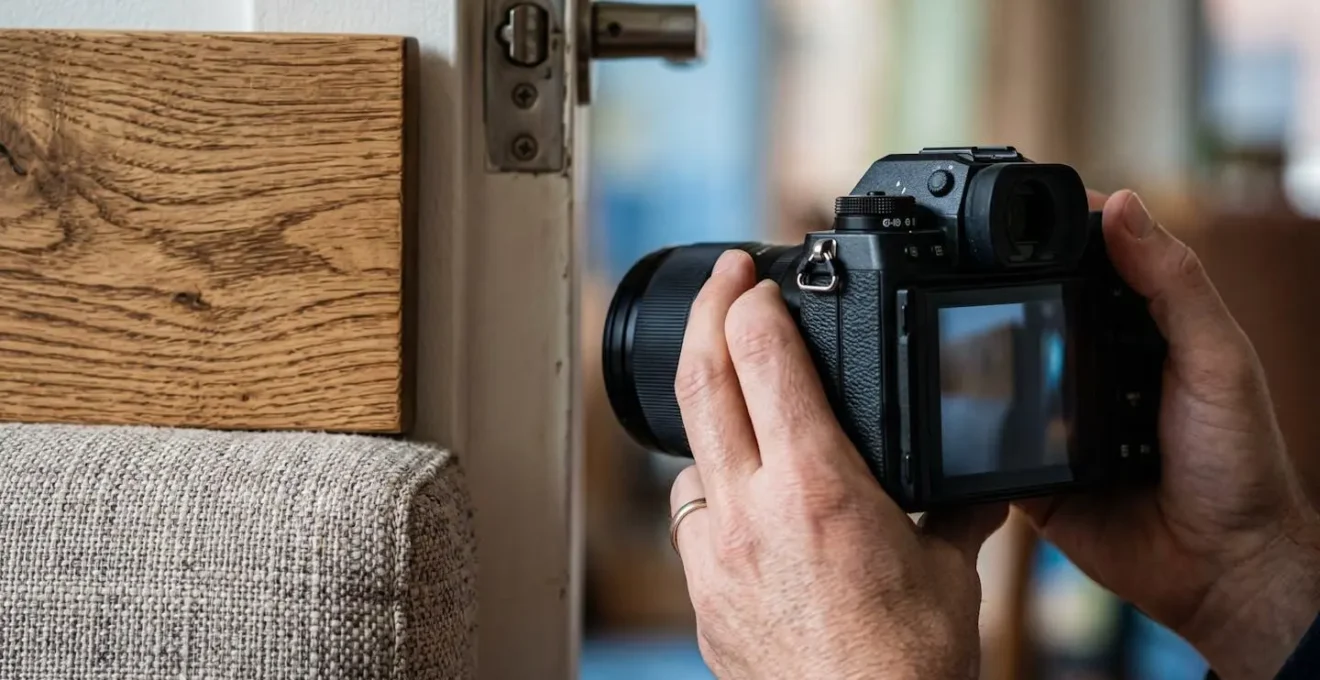 Inspection minutieuse d'un appartement étudiant, photographiant les détails pour l'état des lieux