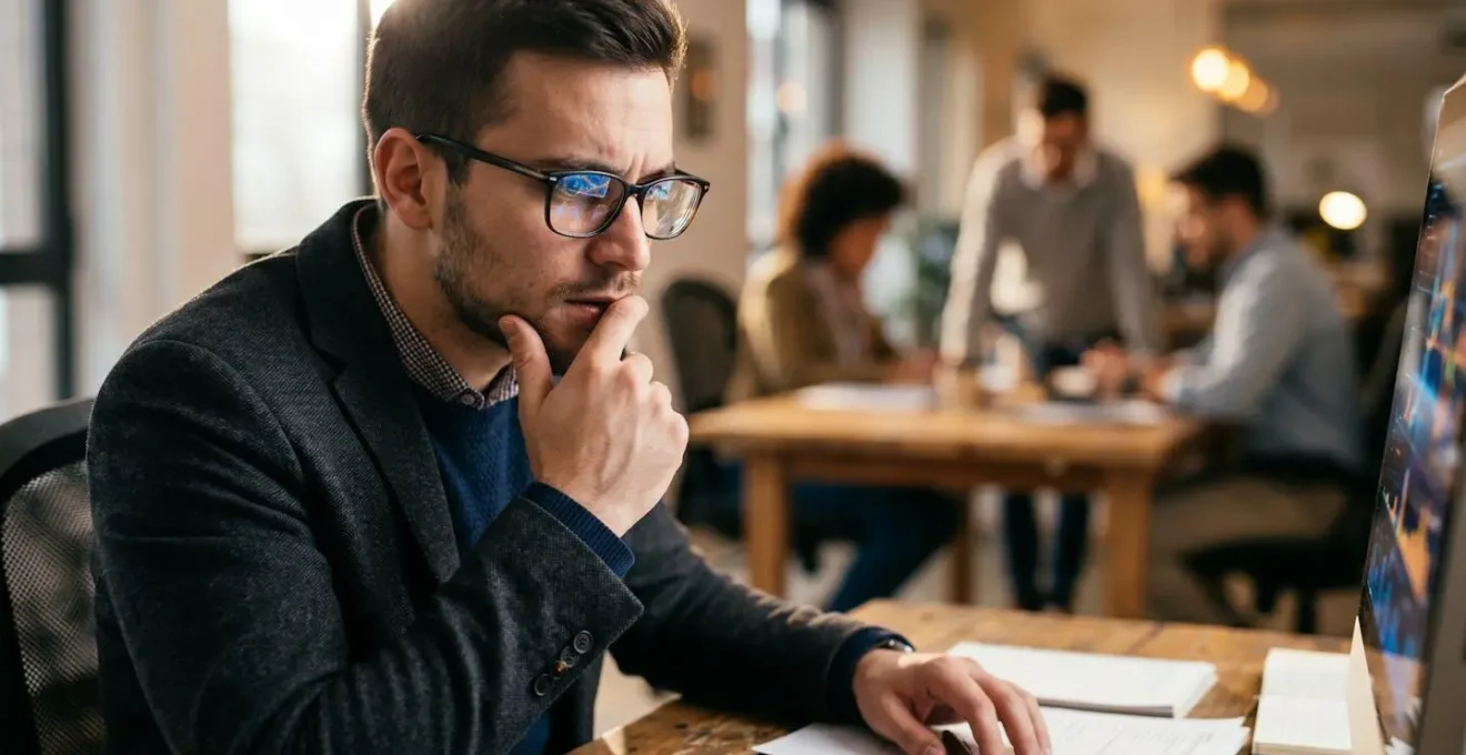 Jeunes analystes travaillant sur des données financières dans un environnement collaboratif