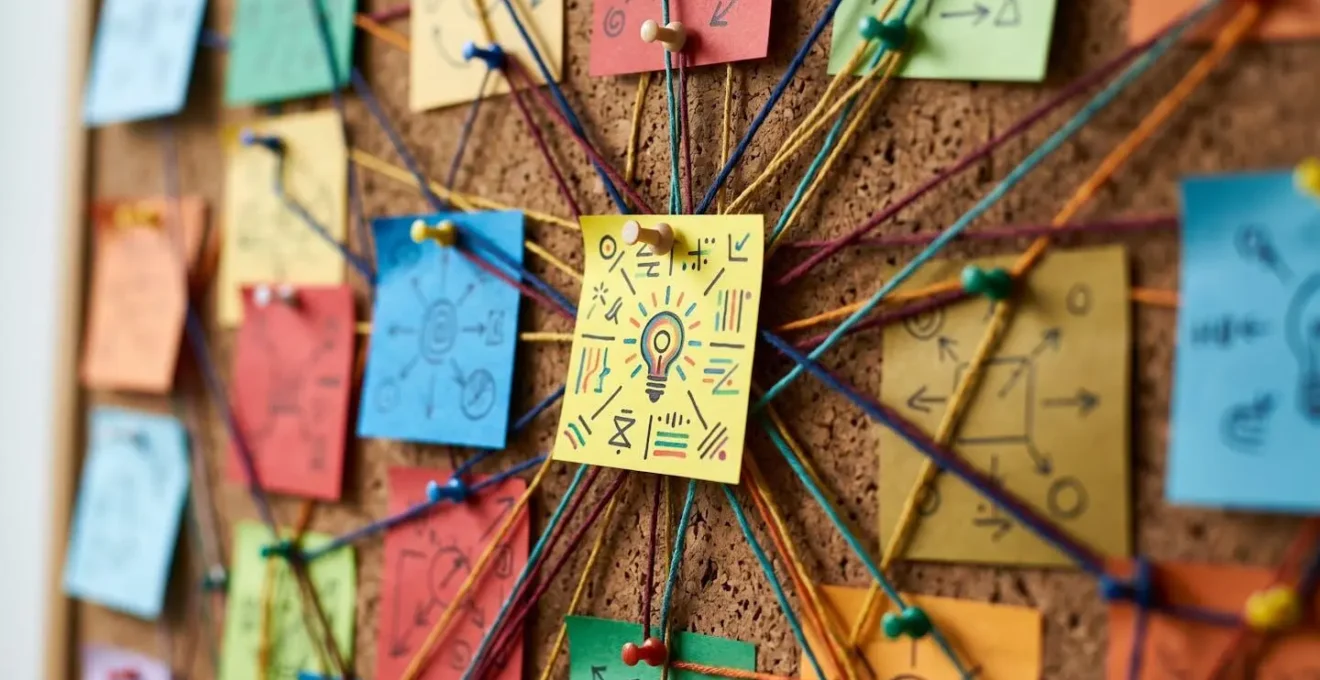 Vue macro d'un système de mind mapping coloré pour organiser les articles du Code civil