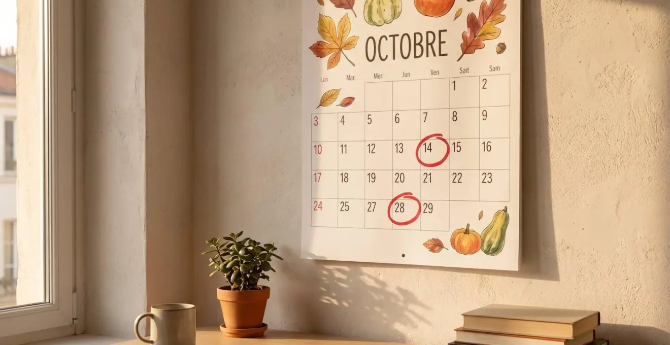 Vue d'un planning de candidatures alternance avec des dates marquées sur un calendrier mural